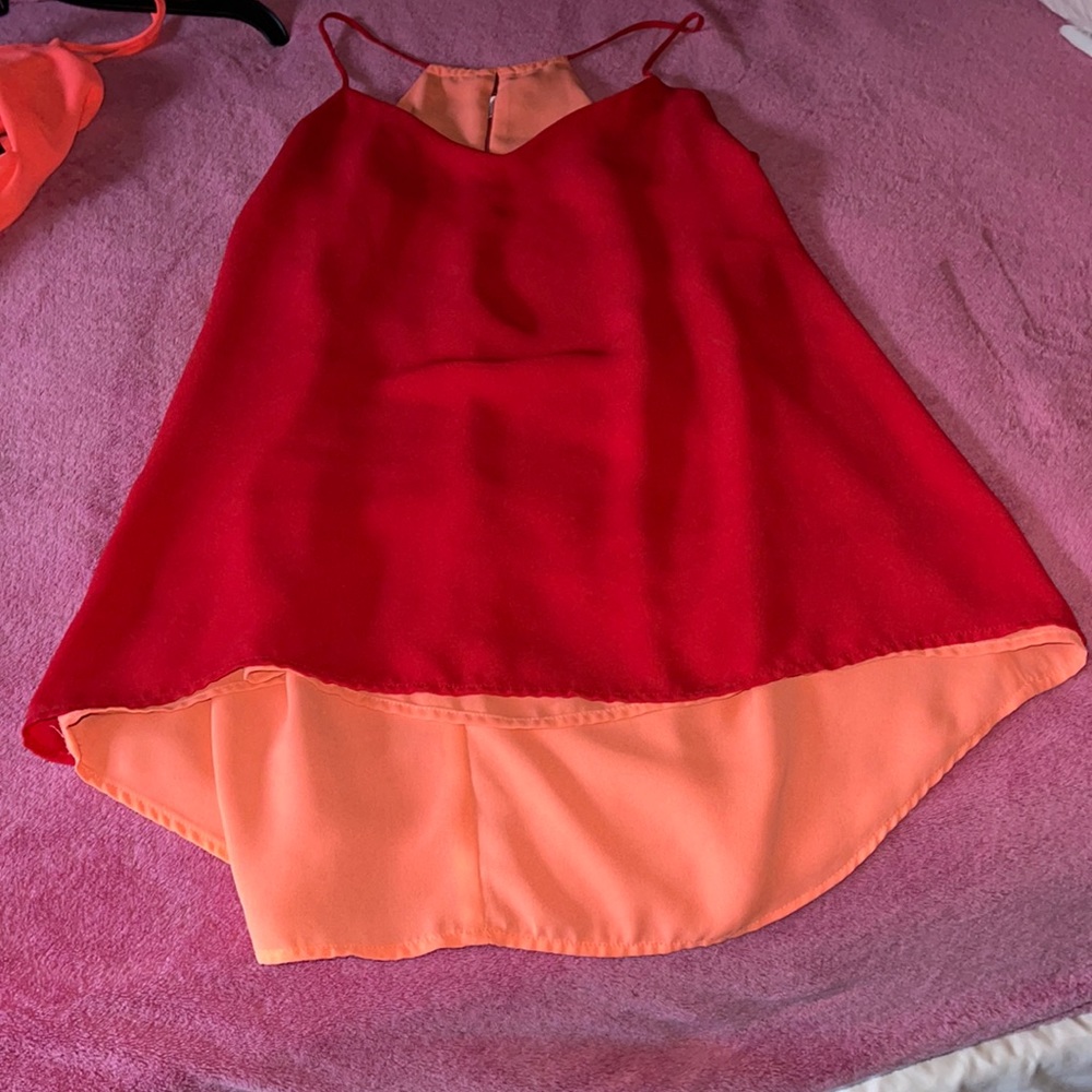 Reversible red express tank top